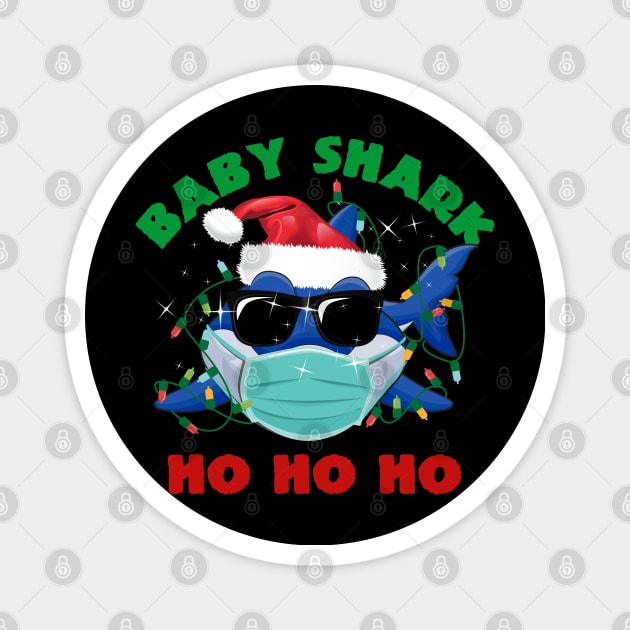 Baby Shark Ho Ho Ho Santa Christmas Magnet by mckinney